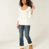 Camisola babydoll com malha trançada