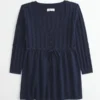 Camisola babydoll com malha trançada