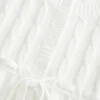 Camisola babydoll com malha trançada