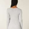Camisola Babydoll de manga comprida e decote quadrado