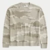 Camisola Boxy Camo Crew