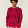 Camisola Boxy Fuzzy Crew