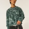 Camisola Boxy Fuzzy Crew