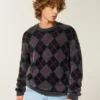 Camisola Boxy Fuzzy Crew