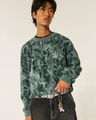 Camisola Boxy Fuzzy Crew