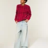 Camisola Boxy Fuzzy Crew