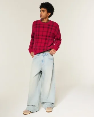 Camisola Boxy Fuzzy Crew