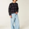 Camisola Boxy Fuzzy Crew