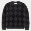 Camisola Boxy Fuzzy Crew