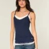Camisola com acabamento em renda