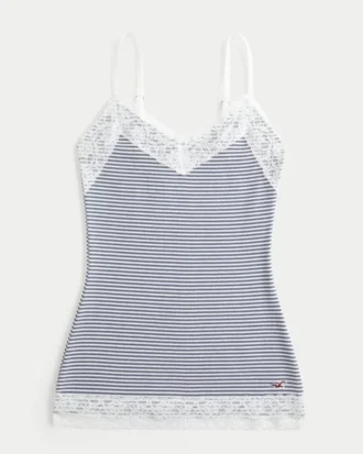 Camisola com acabamento em renda