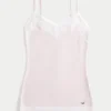 Camisola com acabamento em renda