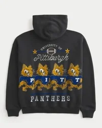 Camisola com capuz e estampado da Universidade de Pittsburgh Panthers