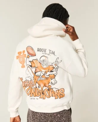 Camisola com capuz e estampado da Universidade do Texas em Austin Longhorns
