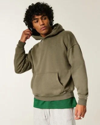 Camisola com capuz quadrada