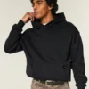 Camisola com capuz quadrada