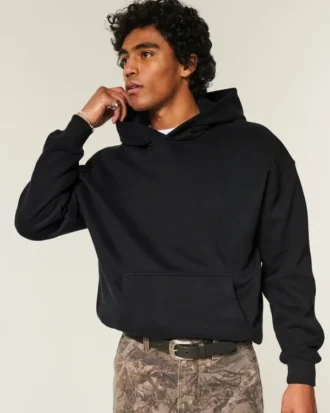 Camisola com capuz quadrada