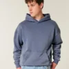 Camisola com capuz quadrada