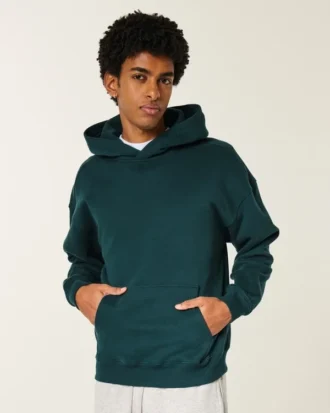 Camisola com capuz quadrada