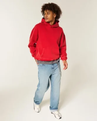 Camisola com capuz quadrada