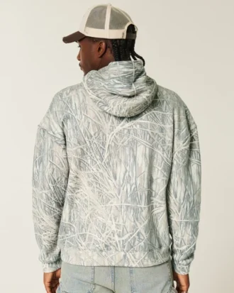 Camisola com capuz quadrada