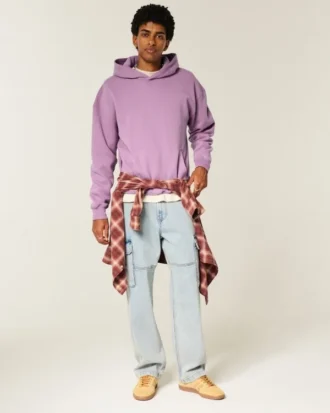 Camisola com capuz quadrada