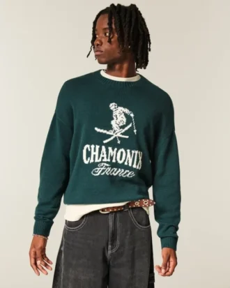 Camisola com estampa Boxy Chamonix France