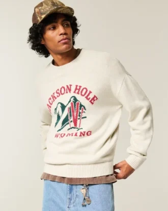 Camisola com estampa Boxy Jackson Hole