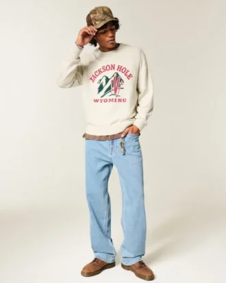 Camisola com estampa Boxy Jackson Hole