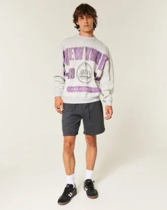 Camisola com estampa Boxy New York University Violets