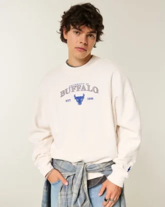 Camisola com estampa da Universidade de Buffalo Bulls