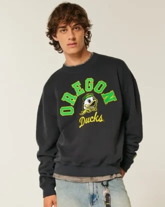 Camisola com estampa da Universidade de Oregon Ducks