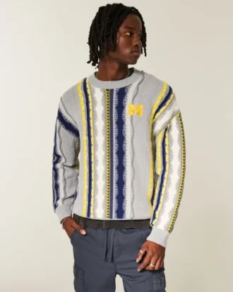 Camisola com estampa gráfica da Universidade de Michigan Wolverines