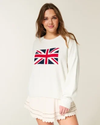 Camisola com estampa Union Jack
