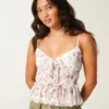 Camisola com folhos em chiffon