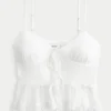 Camisola com folhos em chiffon