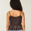 Camisola com folhos em chiffon