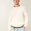 Camisola com gola redonda e efeito desgastado