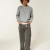 Camisola com gola redonda e efeito desgastado