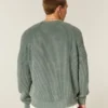 Camisola com gola redonda e efeito desgastado