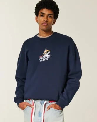 Camisola com gola redonda e padrão Boxy Frosted Flakes