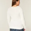 Camisola com gola redonda e padrão trançado