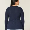 Camisola com gola redonda e padrão trançado