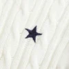 Camisola com malha trançada e estrelas