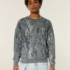 Camisola com padrão quadrado