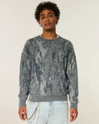 Camisola com padrão quadrado