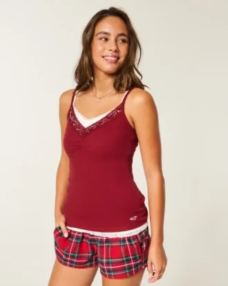 Camisola com rendas e camadas Holiday Vault Release