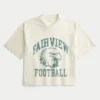 Camisola curta com gráfico de futebol americano Fairview