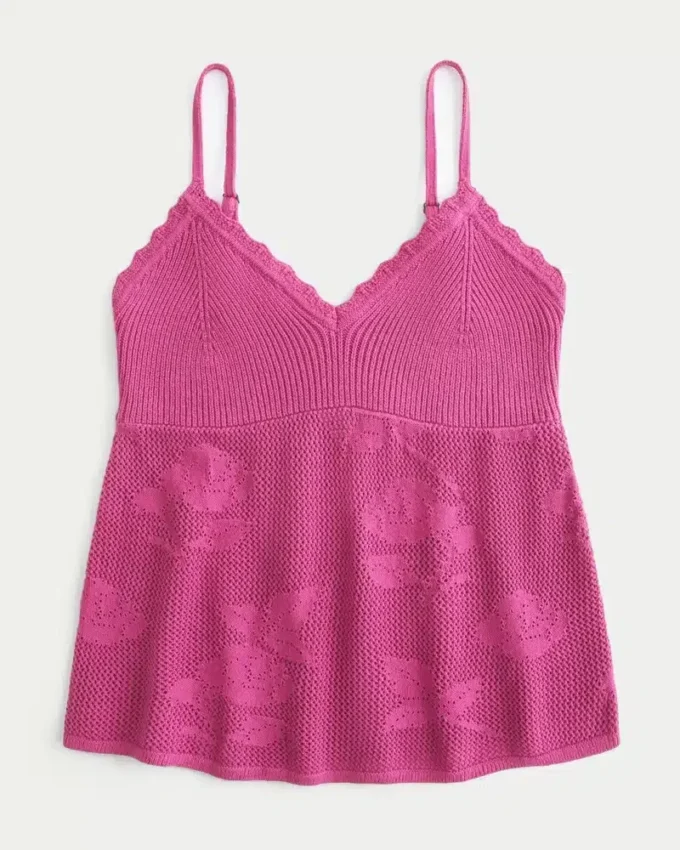 Camisola curta estilo halter com bordado fácil