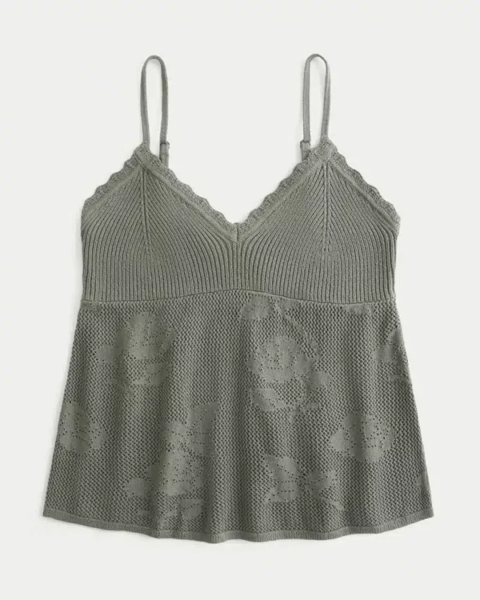 Camisola curta estilo halter com bordado fácil